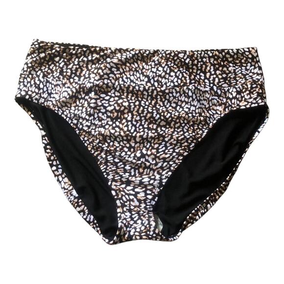24th & Ocean Wild Instincts Stylish Mini Animal Print High Waist Bottom Size XXL - Picture 3 of 14